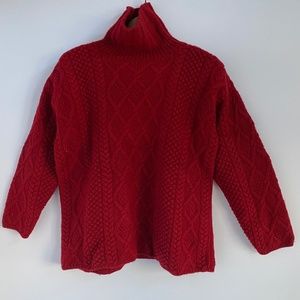 J.Crew Fisherman’s Wool Sweater Vintage Red Medium